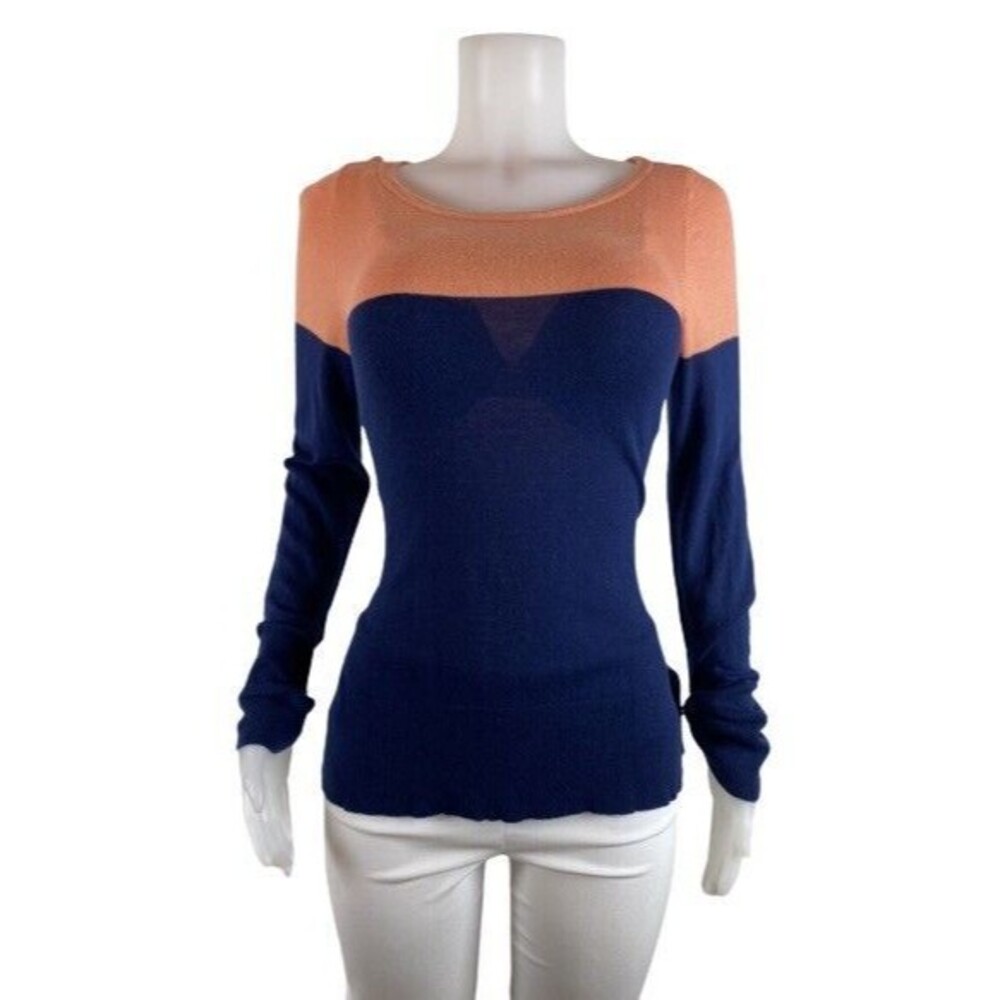 F. Lilly Pulitzer Wool Sweatshirt Size M Multicolor Top Blue Long Sleeve